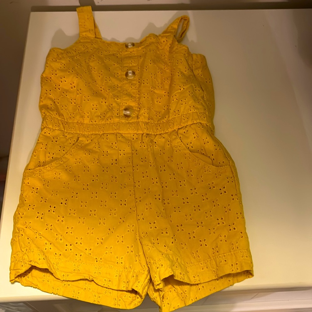 Cute yellow kids romper
